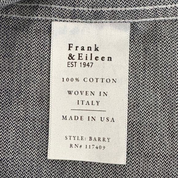 Frank & Eileen BARRY Famous Denim Tailored Button-Up Shirt in Raw Rinse L $278 - Picture 10 of 15